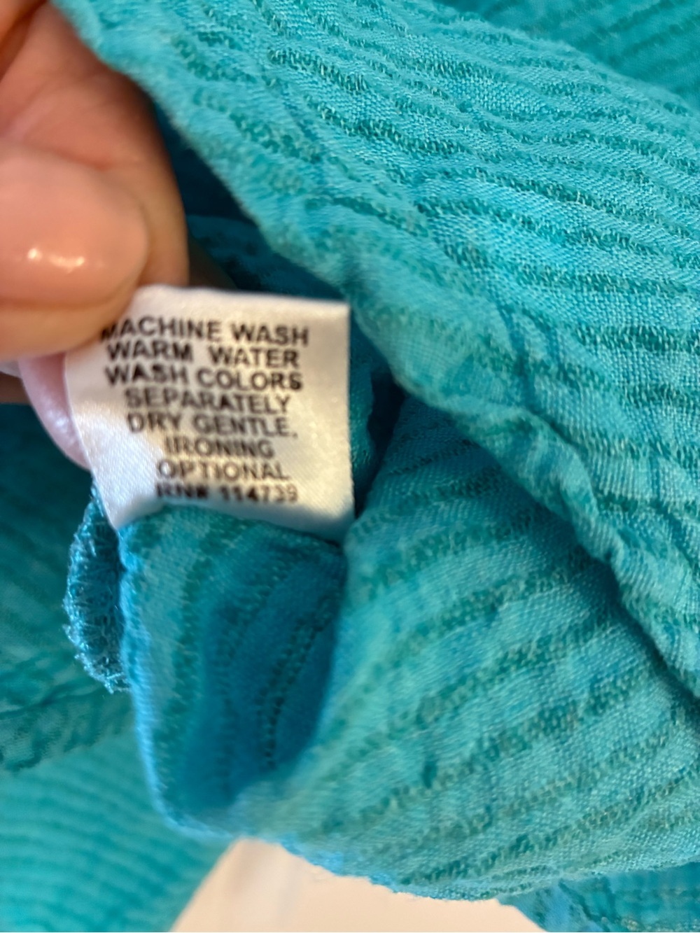 FLAX 100% Linen Sleeveless Tank Tunic Top Aqua Teal Blue Green Lagenlook Small - Picture 4 of 5